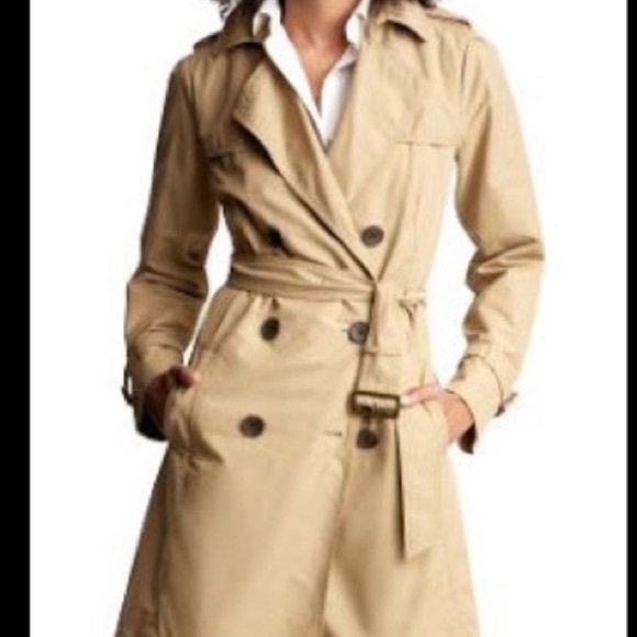 Old navy cream trench coat - Picture 3 of 10
